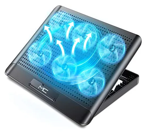 hctaw Ventola PC Portatile, Base di Raffreddamento per PC, con 6 ventole Ultra silenziose,...