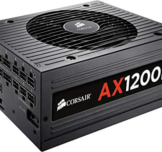 Corsair AX1200i Alimentatore PC, Completamente Modulare, 80 Plus Platinum, 1200 W, Digital...