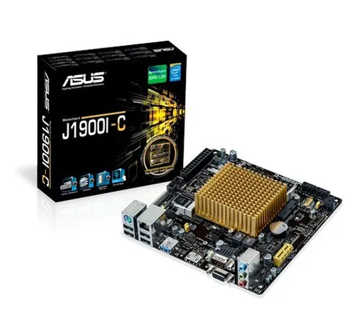 Asus J1900I-C Scheda madre Mini-ITX, Intel Celeron J1900, 2 x DDR3, 2 x SATA 3Gb/s, 1 x US...