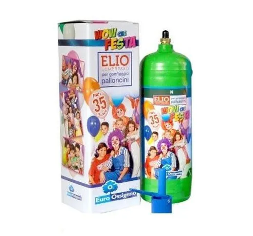 party store s.r.l. bombola elio per 35 palloncini + 35 palloncini 8 inch multicolor - euro...