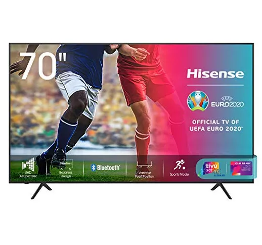 Hisense 70AE7010F, Smart TV LED Ultra HD 4K 70", HDR 10+, Dolby DTS, con, Alexa integrata,...