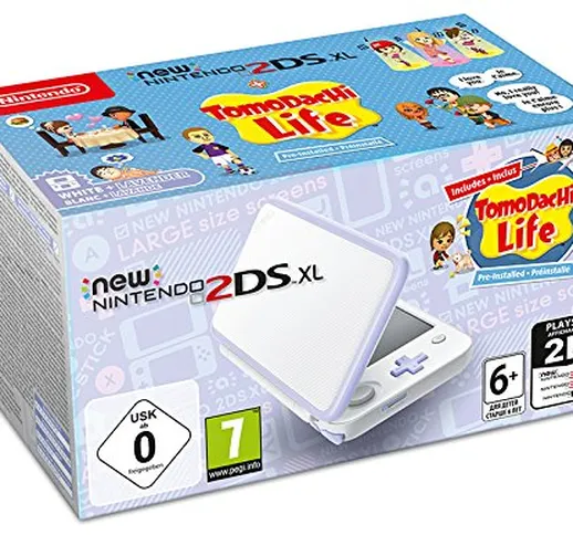 New Nintendo 2DS XL Bianco e Lavanda + Tomodachi Life