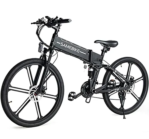 SAMEBIKE LO26-II Versione di Aggiornamento Biciclette Elettriche 500W 48V 10AH 26 Pollici...