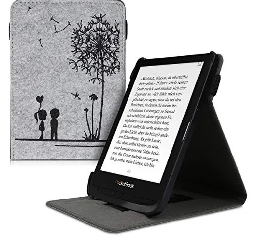 kwmobile Custodia Verticale e-Reader Compatibile con Pocketbook Touch Lux 4/Lux 5/Touch HD...