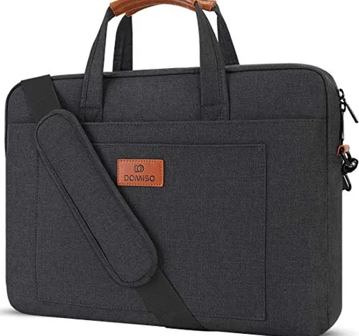 DOMISO 13,3 Pollici Borsa a Tracolla per Laptop Impermeabile Cartella Borsa Porta PC con M...