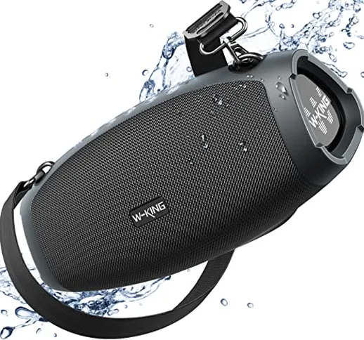 W-KING Cassa Bluetooth Potente Portatile Grande, 70W Altoparlante IPX6 Impermeabile per Es...