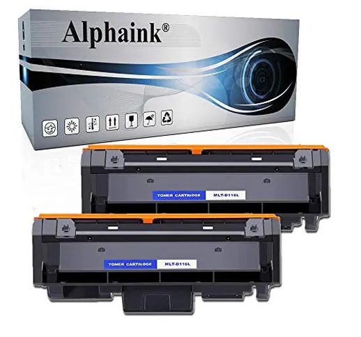 Alphaink 2 Toner Compatibili con Samsung MLT-D116L versione da 3000 copie per stampanti Sa...
