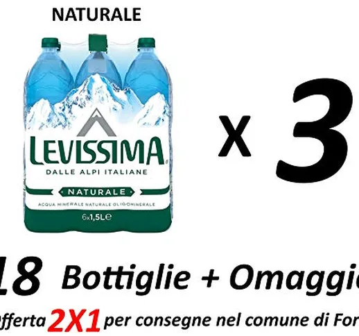 LEVISSIMA Acqua Minerale Naturale Oligominerale Microbiologicamente Pura - 1.5L (Promozion...