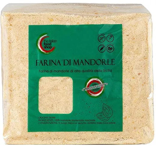 Farina di Mandorle Siciliane Pelate (1Kg) | Naturale | Senza Glutine | Ideale per Dolci e...