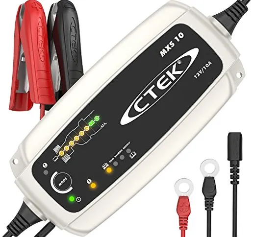 CTEK MXS 10 caricabatterie automatico (Carica, Mantiene la Carica e Ripristina Batterie da...