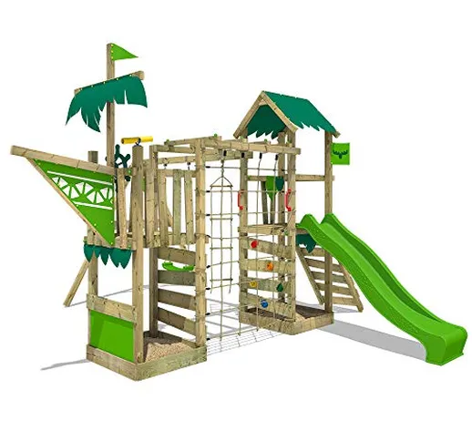 FATMOOSE Parco giochi WaterWorld Wave XXL con SuperSwing con altalena e scivolo