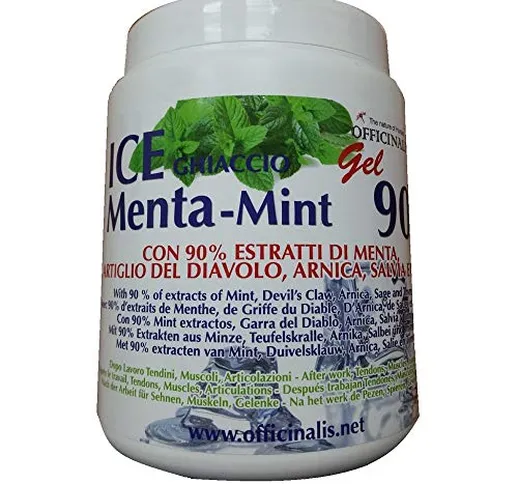 Officinalis Ice Ghiaccio Menta-Mint Gel 90% - Estratti di Menta, Arnica, Salvia, Timo, Art...