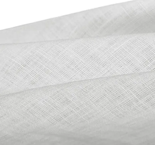 Cuore di lino - L-105-1 Tessuto in Puro Lino 100% h 150cm 150 g/mq (Bianco panna)