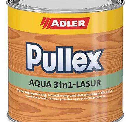 ADLER Pullex Aqua 3 in 1 – Noce 2,5 L – Vernice protettiva opaca per legno a base d'acqua...