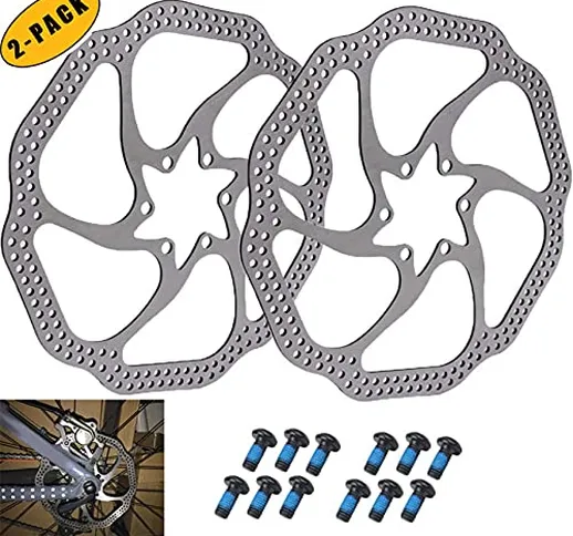 Rotore per freno a disco per bicicletta, rotore per freno a disco per bici in acciaio inos...