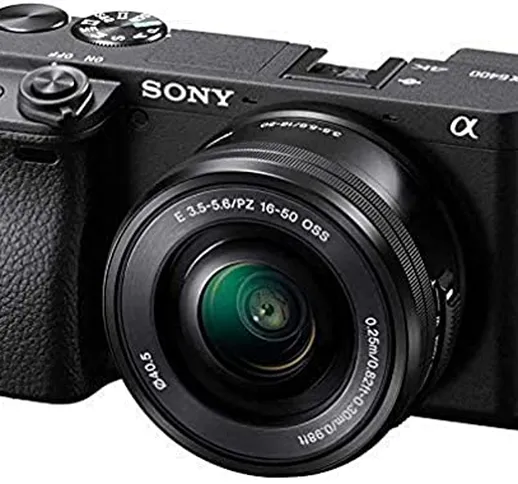 Sony Alpha 6400L - Kit Fotocamera Digitale Mirrorless con Obiettivo Intercambiabile SELP 1...