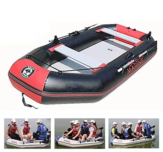 Lhlbgdz Barca a Remi Gonfiabile PVC Kayak Tender Hovercraft Pesca Canoa Zattera alla deriv...