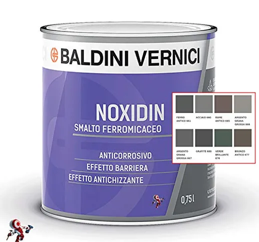 Smalto ferromicaceo antichizzante Baldini Vernici grana fine 750 ml vernice ferromicacea p...