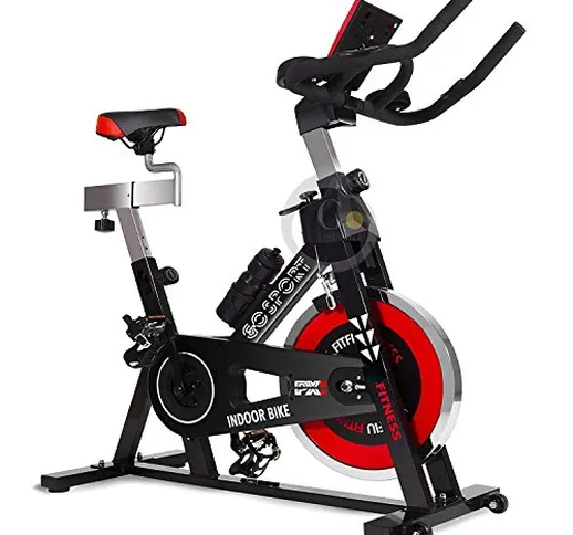 GOVITA Cyclette PROFESSIONALE Allenamento Spin Bike Professionale AEROBICO Home Trainer, B...