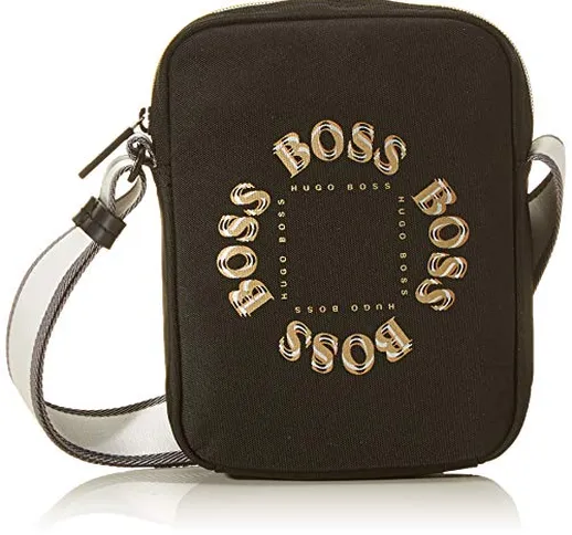 BOSS Pixel Tl_ns Zip - Borse a spalla Uomo, Nero (Black), 5.5x21x16 cm (B x H T)