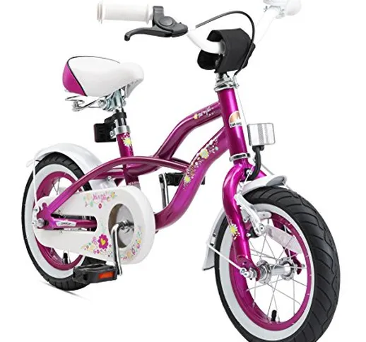 BIKESTAR Bicicletta Bambini 3-5 Anni Bici Bambino Bambina 12 Pollici Freno a Pattino e Fre...