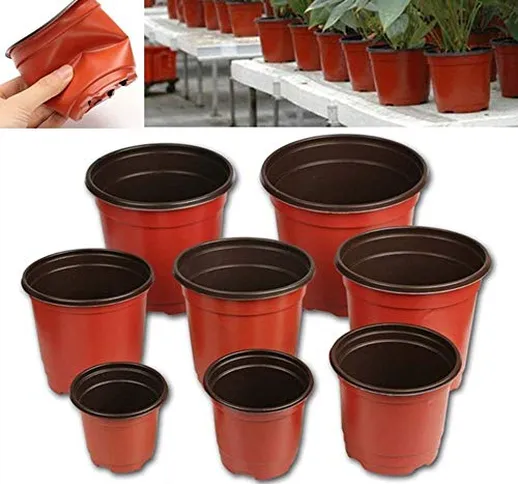 20pcs mini vasi per piante in plastica, forniture per giardinaggio vasi per vivai fioriera...