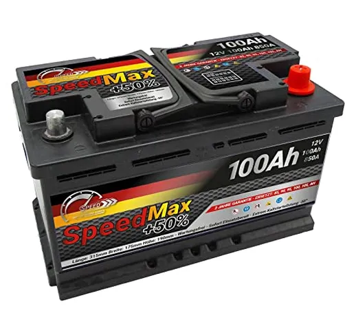 Batteria auto SPEED MAX L4100 100AH 850A 12V = FIamm 100Ah DX+ Pronta all'uso