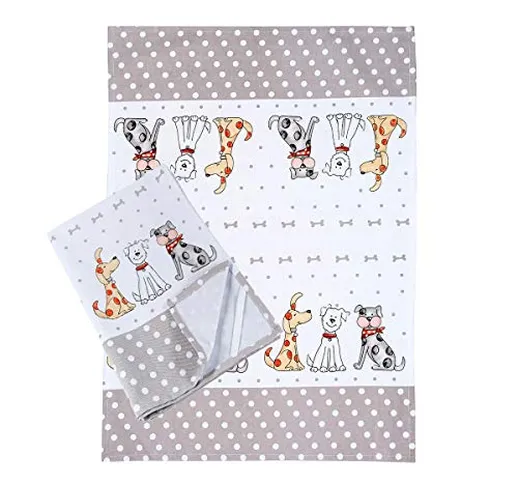 SPOTTED DOG GIFT COMPANY 2 Strofinacci Cucina Cotone, Strofinacci, 50 x 70 cm Lavabili in...