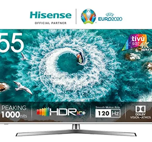 HISENSE H55U8BE Smart TV ULED Ultra HD 4K 55", Dolby Vision HDR 1000, Dolby Atmos, Unibody...
