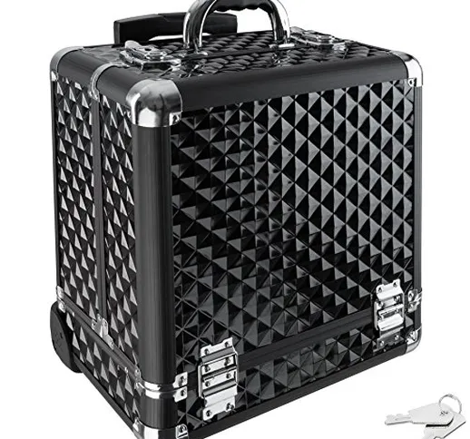 TecTake Valigia Beauty Case Cofanetto Make Up Trolley Bagaglio a mano Valigia Nail Art - d...