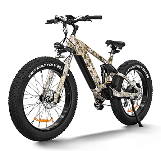 Himiway Cobra Bicicletta Elettrica Adulto 96-110km Bici Elettrica 48V 20Ah Fat Bike Elettr...