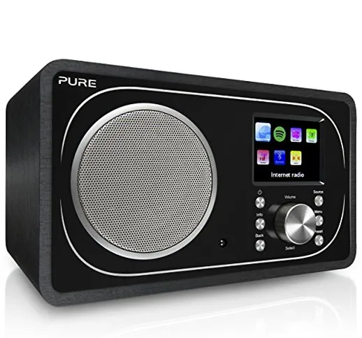Pure Evoke F3 DAB/DAB+ Radio, FM, WLAN, Internet Radio, Bluetooth, Telecomando Incluso, Ne...