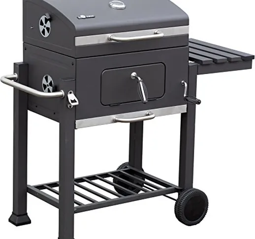 El Fuego®, Barbecue a carbonella Ontario, 115 cm x 107 cm x 67 cm, Grigio