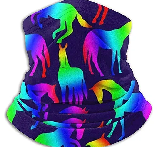 Olive Helin(a) Rainbow Horses Fun celebra la Protezione Solare UV Gaiter Maschera da Sole...