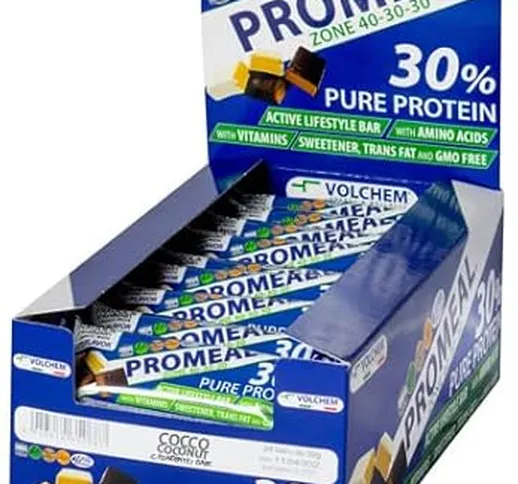 Volchem Promeal Zone 40-30-30, Barretta Proteico-Energetica con Ripartizione di Carboidrat...