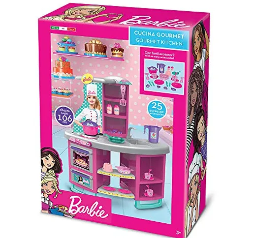 Grandi Giochi GG00525, Nuova Cucina di Barbie 106cm, Multicolore