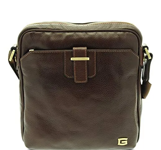 GIUDI ® - Borsa Uomo in pelle vitello martellato, vera pelle, Made in Italy, tracolla Uomo...