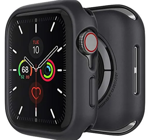 Caseology Nero, Cover Apple Watch 44mm, Compatibile con Apple Watch SE, Series 6 (2020), S...