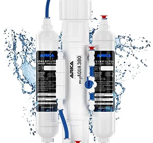 ARKA Aquatics myAqua380 – Impianto ad osmosi inversa fino a 380 l/giorno, filtra fino al 9...