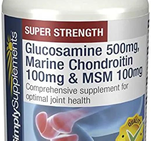 Glucosamina, condroitina e MSM - 180 compresse - 2 mesi di trattamento - SimplySupplements