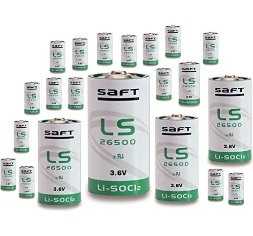 SAFT LS 26500 - Batteria al litio formato C, 3,6 V, 20 pezzi, 7300 mAh