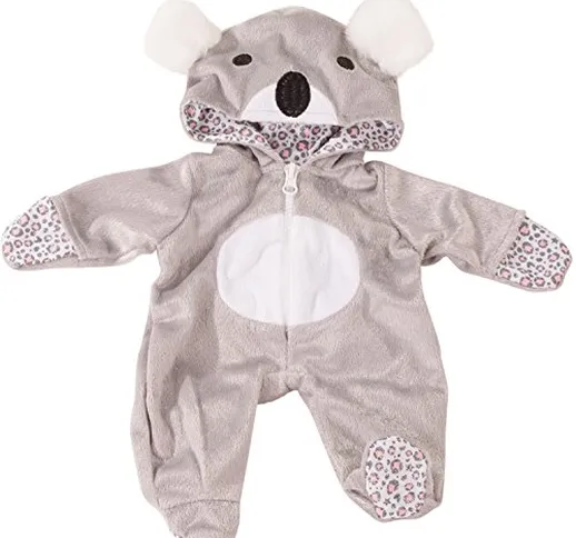 Götz 3402915 Tuta Koala - Set tuta monopezzo abbigliamento bambola misura S - set di vesti...