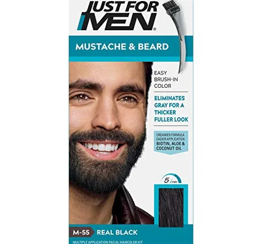 Solo per gli uomini ACI-061 Gel a colori per baffi e barba, nero genuino