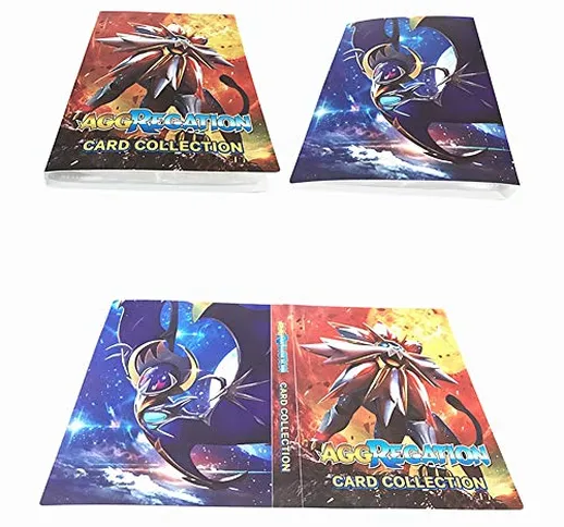 Porta carte Pokemon Album Cartella Raccoglitore Libro 30 pagine 240 Capacità di carte (Sun...