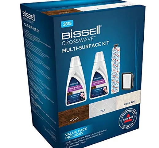 Bissell CrossWave Kit Value-Pack | 2 x 1 L Formula Detergente Pavimenti | Spazzola Rotante...