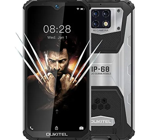 Rugged Smartphone (2020) OUKITEL WP6, Cellulare Antiurto IP68, Batteria 10000mAh (Carica R...