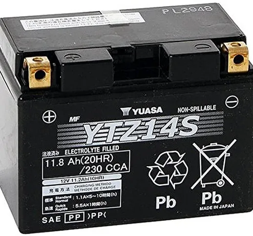 Batterie AGM Yamaha XVS 950 a Midnight Star 2009 – 2014 YUASA YTZ14S 12 V 11,2 AH