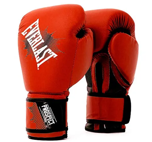 EVERLAST Prospect - Guantoni da boxe per bambini, colore: rosso/nero