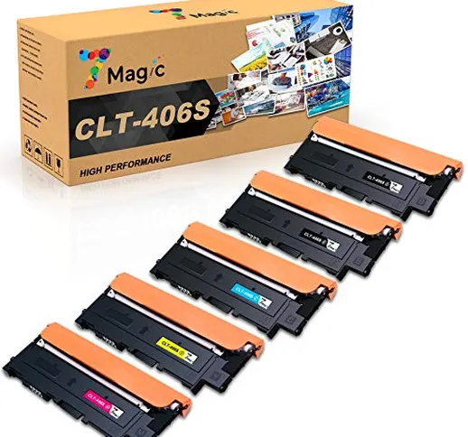 7Magic CLT-406 Compatibile con Samsung CLT-P406C CLT-406S cartuccia del toner,Compatibile...