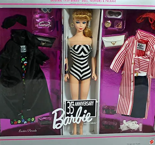 35th Anniversary Giftset 1959 Barbie Doll, Fashions and Package Reproduction